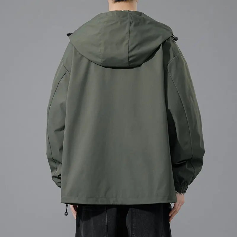 Men's Windproof Waterproof Hooded Jacket for Outdoors